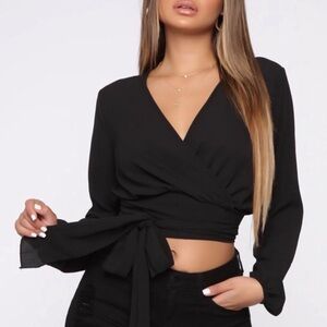 Fashion Nova Wrap Top XL